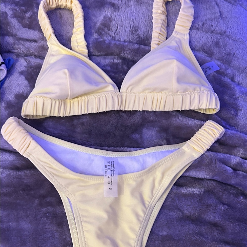 SHEIN Light Yellow Bikini Set
